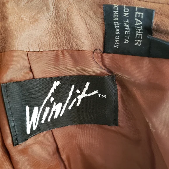 Winlit distressed soft brown lined leather skirt size 7/8 - Picture 4 of 8